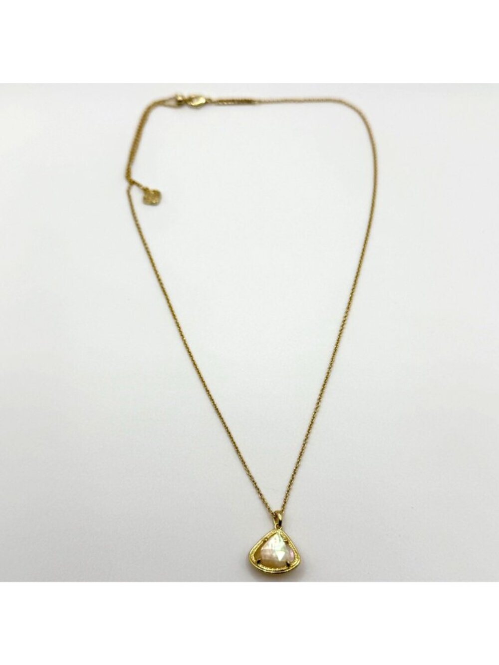 Kendra Scott Elisa Gold Necklace With Iridescent Mother-Of-Pearl Pendant - Picture 2 of 6